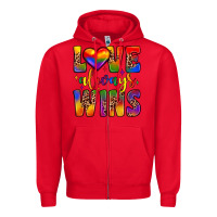 Red love always wins Zipper Hoodie - JahusDesignShop