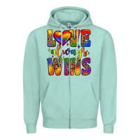 Seafoam love always wins Zipper Hoodie - JahusDesignShop