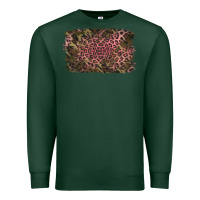 Sports Green Camouflage Pink Leopard Background Premium Sweatshirt - Jasminsmagicworld