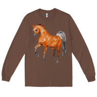 Chestnut horse Long Sleeve Tee - FaDigitalArtStudio