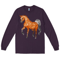 Plum horse Long Sleeve Tee - FaDigitalArtStudio