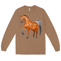 Toasted Coconut horse Long Sleeve Tee - FaDigitalArtStudio