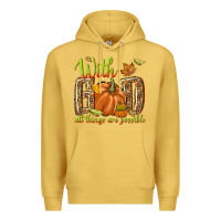 Antique Gold with god all things are possible Premium Hoodie - NancyCooperArtShop