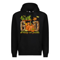 Black with god all things are possible Premium Hoodie - NancyCooperArtShop