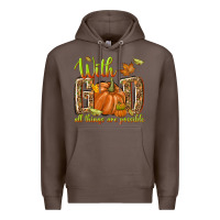 Coffee with god all things are possible Premium Hoodie - NancyCooperArtShop