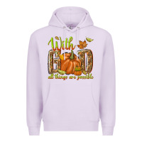 Lilac with god all things are possible Premium Hoodie - NancyCooperArtShop