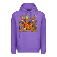 Purple with god all things are possible Premium Hoodie - NancyCooperArtShop