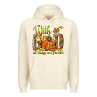 Sandshell with god all things are possible Premium Hoodie - NancyCooperArtShop