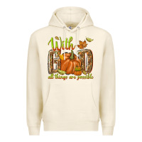 Tofu with god all things are possible Premium Hoodie - NancyCooperArtShop