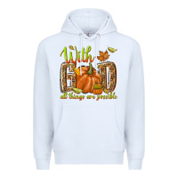 White with god all things are possible Premium Hoodie - NancyCooperArtShop
