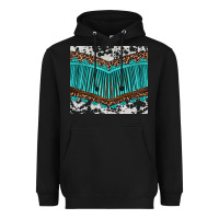 Black western cowhide leopard turquoise fringed Heavyweight Hoodie - BarkalooDesign