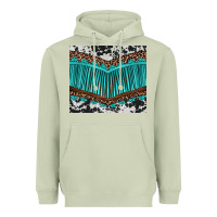 Matcha western cowhide leopard turquoise fringed Heavyweight Hoodie - BarkalooDesign