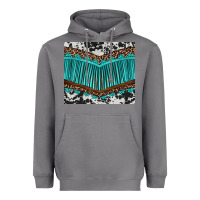 Storm western cowhide leopard turquoise fringed Heavyweight Hoodie - BarkalooDesign
