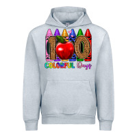 Heather Grey 100 colorful day s Urban Hoodie - Artiststas