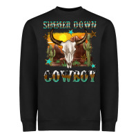 Black simmer down cowboy Heavyweight Sweatshirt - texasbilliewilder