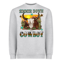 Heather Grey simmer down cowboy Heavyweight Sweatshirt - texasbilliewilder