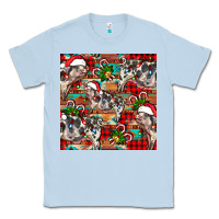 Dusty Blue christmas pig  aztec Classic Tee - FaDigitalArtStudio