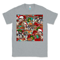 Heather Grey christmas pig  aztec Classic Tee - FaDigitalArtStudio