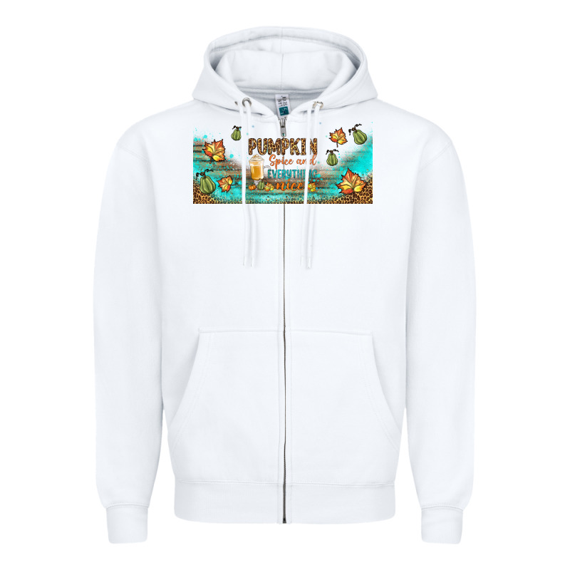Pumpkin Spice And Everything Nice Libbey Glass Zipper Hoodie by BundleAndBundleShop | Teevron