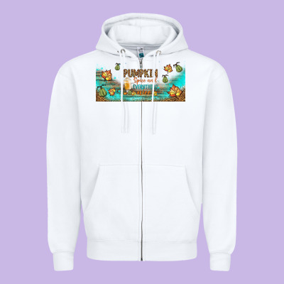 Pumpkin Spice And Everything Nice Libbey Glass Zipper Hoodie Designed By Bundleandbundleshop