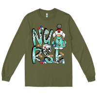Army Green nurse Long Sleeve Tee - RacoonDesign