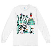 White nurse Long Sleeve Tee - RacoonDesign