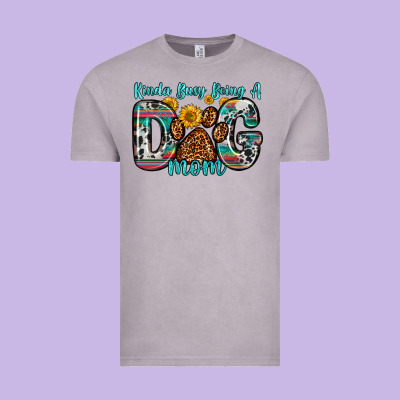 Kinda Busy Being A Dog Mom Vintage Tee Designed By Zillion Design Studio