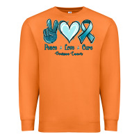 Carrot Peace Love Cure Ovarian Cancer Premium Sweatshirt - Jasminsmagicworld