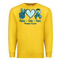 Lemon Peace Love Cure Ovarian Cancer Premium Sweatshirt - Jasminsmagicworld