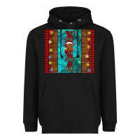 Black nana highland cow Christmas Heavyweight Hoodie - BarkalooDesign
