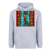Heather Grey nana highland cow Christmas Heavyweight Hoodie - BarkalooDesign