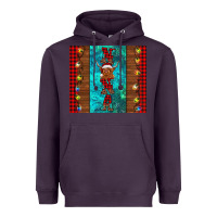 Plum nana highland cow Christmas Heavyweight Hoodie - BarkalooDesign