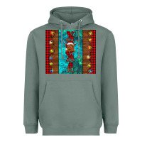 Sage nana highland cow Christmas Heavyweight Hoodie - BarkalooDesign
