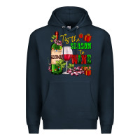 Navy tis the season to wine Premium Hoodie - AdoDesignShop