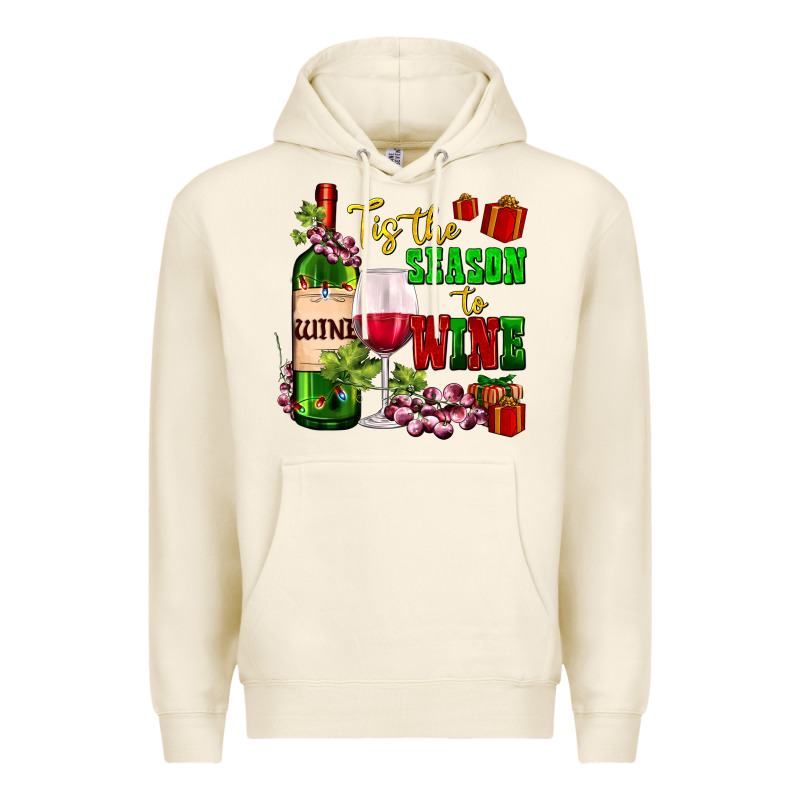 Tis The Season To Wine Premium Hoodie by AdoDesignShop | Teevron