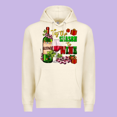 Tis The Season To Wine Premium Hoodie Designed By Adodesignshop