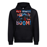 Black red white and boom 4th of july Urban Hoodie - Artiststas