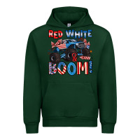 Forest Green red white and boom 4th of july Urban Hoodie - Artiststas