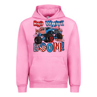Fuchsia Pink red white and boom 4th of july Urban Hoodie - Artiststas