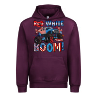 Mauve Wine red white and boom 4th of july Urban Hoodie - Artiststas