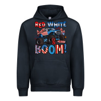 Navy red white and boom 4th of july Urban Hoodie - Artiststas