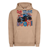 Pigment Burro red white and boom 4th of july Urban Hoodie - Artiststas