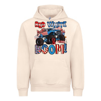 Sandshell red white and boom 4th of july Urban Hoodie - Artiststas