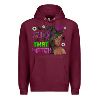 Burgundy 100 that witch Premium Hoodie - NancyCooperArtShop