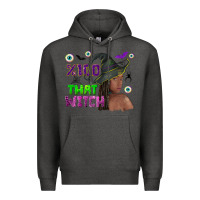 Charcoal Heather 100 that witch Premium Hoodie - NancyCooperArtShop