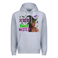 Heather Grey 100 that witch Premium Hoodie - NancyCooperArtShop