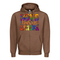 Chestnut love has no gender Zipper Hoodie - JahusDesignShop