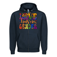 Navy love has no gender Zipper Hoodie - JahusDesignShop