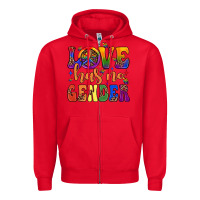 Red love has no gender Zipper Hoodie - JahusDesignShop