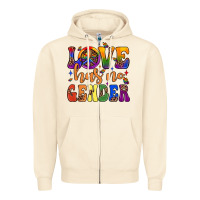 Sandshell love has no gender Zipper Hoodie - JahusDesignShop